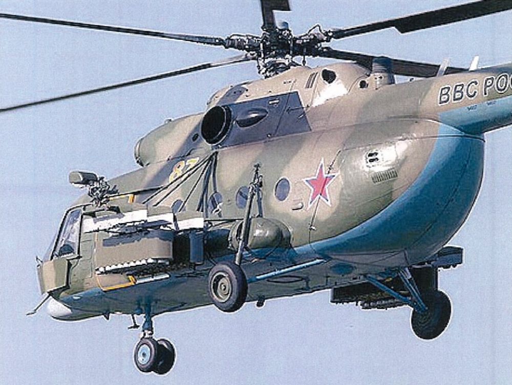 Мінний загороджувач ВСМ-1 на гелікоптері Мі-8 з касетами КСФ на зовнішній підвісці