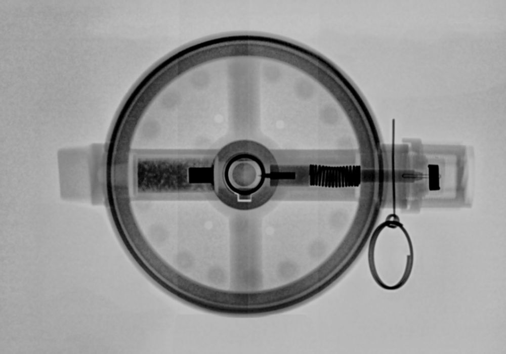 Рентгенологічний знімок міни ПМН-1, верхня проєкція